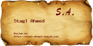 Stagl Ahmed névjegykártya